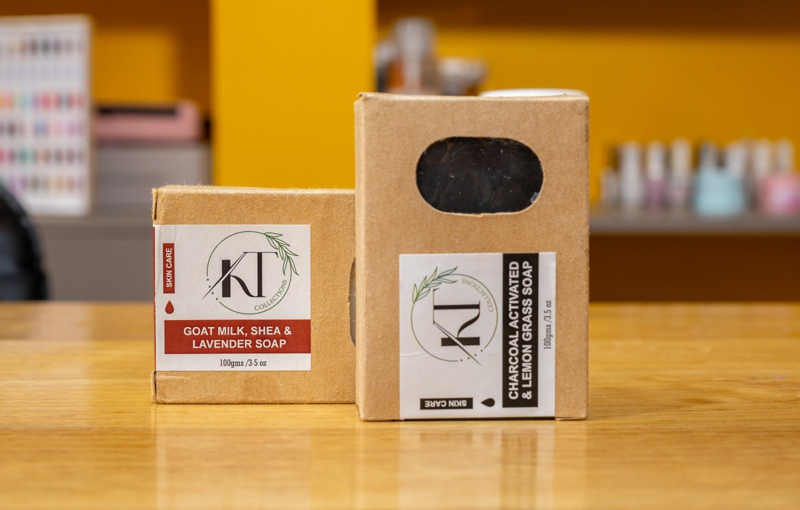KT Collections soap bars — Goat Milk & Charcoal